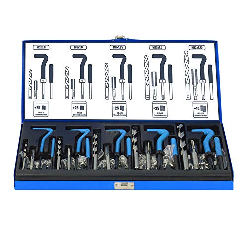 131piezas. Interior - Reparación roscado M5-M6-M8-M10-M12 Reparación partes como Heli - Bobina CGRW131-14