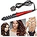 CkeyiN® 360 Degree Rotation Cord Hair Rollers Curling Iron Wand Electric Ceramic Hair Curler Spiral Styling Tools (Red)