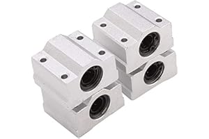 Furiga SCS10UU - Cursore per cuscinetto a sfere lineare, in CNC, con boccola, diametro interno da 10 mm, 4 pezzi