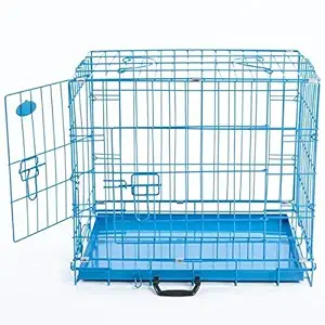 Pet Guard Removable Tray Cage for Dog & Rabbit 30 Inch Blue