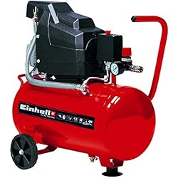 Einhell 4007325 TC-AC 190/24/8 - Compresor de aire, depósito de 24 l, 2850 rpm, 8 bar, 1500 W, 220-240 V, 50 Hz, Rojo/Negro, 578 x 258 x 572 mm