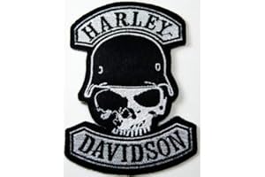 SUMA SHOP Harley Davidson Solider Skull - Parche bordado para motocicletas y motoristas