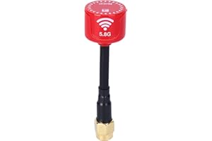 Keenso 3dBi High Gain Antenna for FPV Racing Drone RC Parts Accessory, 5.8Ghz RHCP with Improved Signal Transmission (Red)