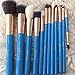 75%SALE!SIXPLUS Make up Brushes, Makeup Brush Set Professional Cosmetics Essential 12 Pieces Shining Handle Makeup Brush Set Synthetic Hair with High-end Makup Bag and Gift box(Black & Blue)(blue)