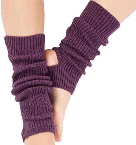 YAMALL Women Yoga Socks Fitness Workout Dancing Leggings Daily Wear Warm Long Section-Deep Purple