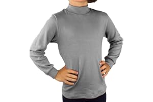 KLOTTZ-POLO44-Maglietta Maniche Lunghe Bambini e Ragazzi a Collo Alto per Halloween, Abbigliamento Sportivo, Uniformi Scolastiche, Natale, Cosplay. Cotone.