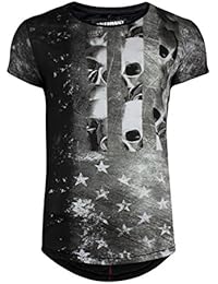 trueprodigy Casual Hombre marca Camiseta estampado ropa retro vintage rock vestir moda cuello redondo manga corta slim fit designer cool urban fashion t-shirt color negro 1072147-2999