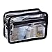 MUA LIMITED Easy to Clean Makeup Storage Bag Cosmetic Organiser with Secure Zipper, Black Trim