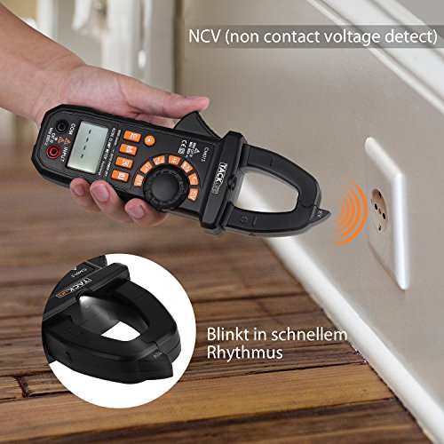 Tacklife CM01S Advanced Digital Clamp Meter Auto Range Multimeter mit 6000 Counts Spannungsprüfer für AC / DC 600V, AC-Strom 600A, Widerstand, Kapazitanz, Kontinuität, Frequenz, Dioden - 6
