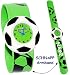 Produktbild 3-D Effekt - Kinderuhr / Armbanduhr - " Fußball & Soccer " - incl. Name - mit Silikon Schnapp Armband - Uhr für Kinder & Erwachsene / für Jungen - Fußballer - Ball Tor Verein - Fussball - bunt Sport Analog Lernuhr - Flex Schnapparmband / Spangenarmband - Spangenuhr - Klatscharmband