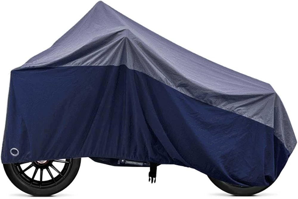 CT-B101XXL Motosiklet Branda Su Geçirmez 4 Mevsim Koruma Yıkanabilir Kalın Kumaş XXL Gri/Lacivert