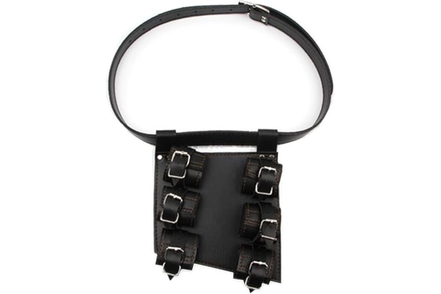 BLESSUME Medieval Rapier Frog Holster with Belt Cross Lacing Holder Belt for 3 Swords