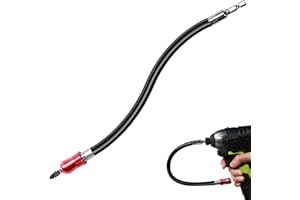 GEINXURN Porte-embout Magnétique Flexible de 300 mm de Long, Extension de Tournevis à Arbre Flexible à Changement Rapide 1/4" Tige HexagonaleUuniverselle avec Embout PZ2 de 25 mm