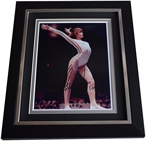 Sportagraphs Nadia Comaneci SIGNED 10x8 FRAMED Photo Autograph Display Olympic Gymnastics COA PERFECT GIFT