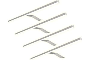 KALB MATERIAL FÜR MÖBEL Applique LED lampe pour meuble éclairage de vitrine salle de bain, sélection : lot de 4, température de couleur : blanc chaud, surface : aluminium anodisé