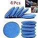 Produktbild WildAuto - Mikrofaser Wachs Applikator - Auto Schaum Wachs Schwamm Applikator Pads - blau (5 "Durchmesser, 4 Stk)
