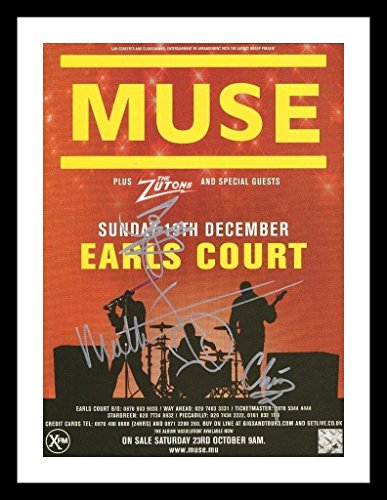 Muse Signed Autographed 21cm x 29.7cm A4 And Framed Poster Photo