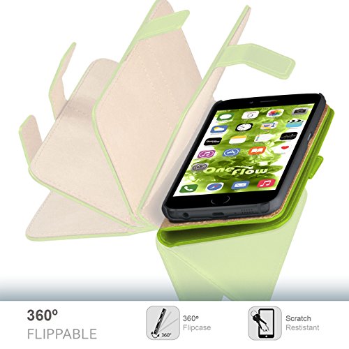 MoEx iPhone 5C HÃ¼lle GrÃ¼n mit Karten-Fach [OneFlow 360Â° Book Klapp-HÃ¼lle] Handytasche Kunst-Leder HandyhÃ¼lle fÃ¼r iPhone 5C Case Flip Cover SchutzhÃ¼lle Tasche