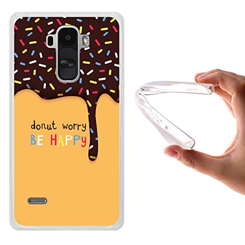 WoowCase Funda LG G4 Stylus LG G4 Stylus Funda Silicona Gel Flexible Donut Worry Be Happy Carcasa Case TPU Silicona - Transparente reviews WoowCase Funda LG G4 Stylus LG G4 Stylus Funda Silicona Gel Flexible Donut Worry Be Happy Carcasa Case TPU Silicona - Transparente