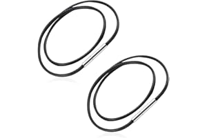 DKDXID 2pcs Collar de Cordón para Hombre,Collar Cuero Trenzado Mujer,Cordon Cuero para Colgante 2mm/3mm Grosor,Pulsera Cuero Trenzado Hombre Collares de Piel Sintética para Combinar con Ropa,40-60cm Largo