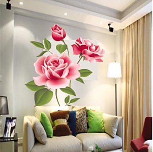 Rose Flower Vinyl Home decor Wall Art Decal Sticker by homking