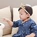 Ouneed Cute Hairband Baby Hair Band Elastic Flower Crown Headwear (Gold)