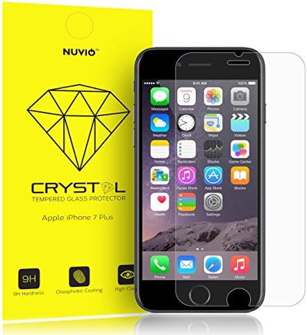 Apple iphone 7 PLUS Screen Protector, Nuvio Crystal Premium Tempered Glass Screen Protector for Apple iphone 7 Anti Shatter [Lifetime Warranty] FREE DELIVERY (Apple iPhone 7 PLUS)