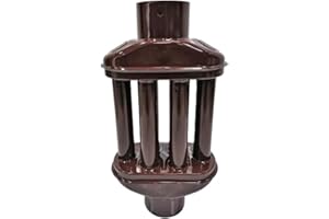 Uzman Scambiatore fumi 120mm / 130mm Scambiatore di aria calda 6 tubi, tubo del camino, canna fumaria, scambiatore di calore, tubo di scarico, tubo della stufa per accumulo di calore (120 mm di