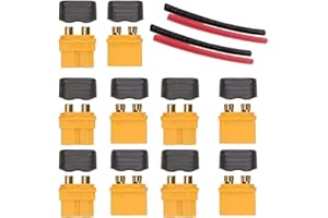 Boladge 5 Pairs Amass XT-60 XT60H Stecker Männlich und Buchse Adapter mit Gehäuse für RC-Modell und Mehr