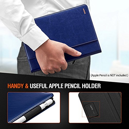 iPad Air 2 Hülle, ESR® Intelligent Bildserie Unternehmen Stil PU Ledertasche mit Auto aufwachen / Schlaf Funktion Schutzhülle für iPad Air 2 / iPad 6 (Blau) - 4