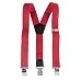 Produktbild ASVP Shop Herren Hosenträger Breite verstellbare und elastische Hosenträger Y Form mit sehr starken Clips – Heavy Duty, Rot