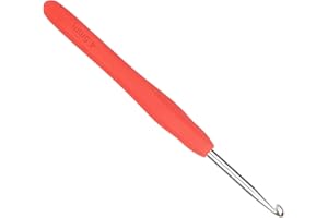 Coopay Uncinetti da 4,5 mm, 1 uncinetto in metallo colorato, ergonomici con manico morbido e alluminio di alta qualità, uncinetti per mani artritiche, manico in TPR 4,5 mm