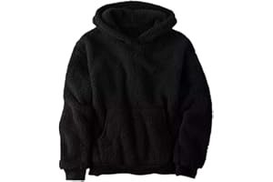 Gemijacka Pullover Kinder Kapuzenpullover Unisex Teddy-Fleece Sweatshirt mit Kapuze Jungen Mädchen Plüsch Winter Hoodie