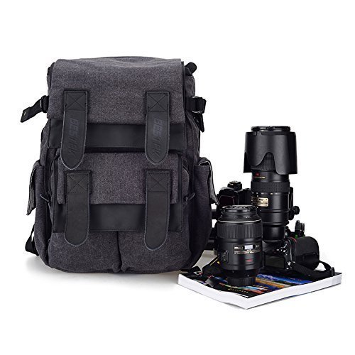 détail BESTEK Sac à Dos pour Appareil Photo Reflex Numérique en Canevas