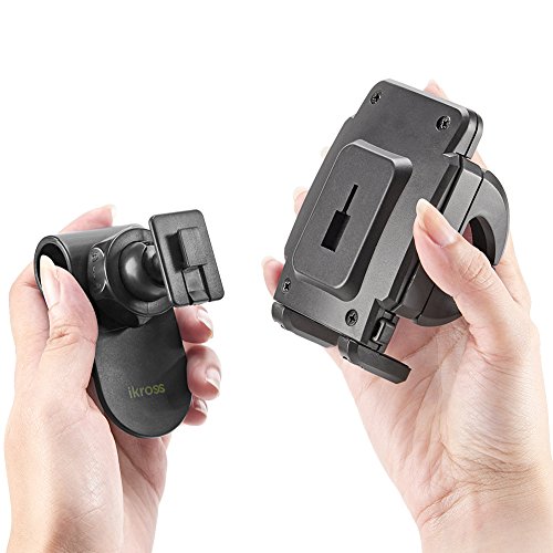 iKross Supporto Auto Visiera Parasole, Clip On Sun Visor Mount Holder Auto per Apple iPhone, Samsung Galaxy, HTC e altri modelli popolari - Nero