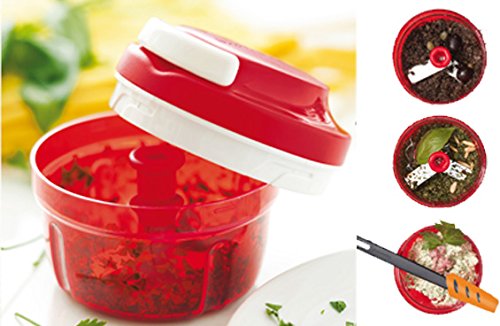 TUPPERWARE Chef Turbo-Chef rot D158 Zwiebelschneider Zwiebeln Speedy Boy 7098 - 2