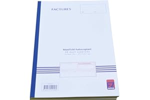 Manifold Factures avec mention de TVA Dupli A4 Taille: 210 x 297 mm / 21 x 29,7 cm Foliotage 50 feuillets Dupli autocopiants EZ Office