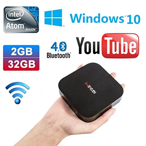 GULEEK W8 Wintel Computer Stick Mini PC mit Intel Atom BayTrail CR, Z3735F Quad Core Pocket intelligenten Computer HDMI TV Stick von Windows 8.1 mit Bing OS mit DDR3 Speicher 2 GB EMMC 32GB Bluetooth 4.0 Ethernet Micro SD Karte