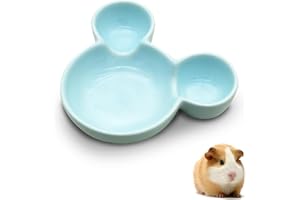 LuckyOpt Hamster Napf, Niedlicher Keramik Hamster Meerschweinchen Napf Leicht Zu Reinigen, Futterschale für Igel, Nagetiere (Blau)