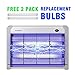 Produktbild PluieSoleil Elektrischer Drinnen UV Insektenvernichter Lampe, Effizient Moskito Mörder Licht, Moskito Lampe mit 2000V Gitter 20W Ersatzbirnen im 2er-Pack enthalten