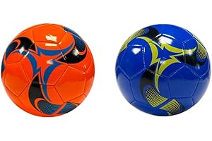OnlineStreet Size 5 Soccer Ball for Adults Teenagers Kids Training Football Size 5 in Assorted Colors and Designs - Lightweight Footballs