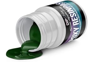 DIPON Pasta de pintura epoxi epoxi de color verde claro verde aprox. RAL 6001 profesional de alta pigmentación para resina epoxi, resina de poliuretano (80 gramos)