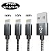 Produktbild Lightning Kabel tiyi iPhone Ladegerät 3 Pack [Sim2 SM3 W/3 m] Nylon geflochten USB Kabel für iPhone 7 Plus 7 6S Plus 6 Plus SE 5S 5 C 5, iPad 2 3 4 mini, iPad Pro Air, iPod