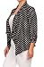 2LUV Plus Women's Polka Dot Loose-Fitting Open-Front Asymmetrical Blazer Black 2XL (V911 POLK WT-X)