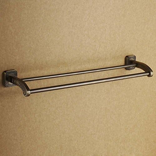 MSAJ-European, antique engraved double brass Towel rack towel bar