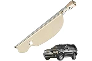 HGEDS Auto Laderaumabdeckung FüR Jeep Grand Cherokee 2005 2006 2007 2008 2009 2010 Kofferraum Abdeckung Rollo Einziehbar Kofferraumabdeckung Hutablage Zum Schutz Der PrivatsphäRe Cargo Cover