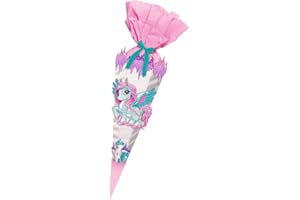 Ursus 9890001 - Schultüte Bastelset Easy Line Pegasus, 6 eckig, Höhe ca. 41 cm, Durchmesser ca. 15 cm, von 3 - 99 Jahren, alle Teile vorgestanzt, inklusive Bastelanleitung, zum Selbstgestalten