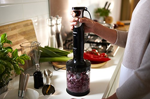 Philips HR1964/90 XL-Zerkleiner für SpeedTouch Stabmixer (1Liter, 4 Messer) schwarz - 3