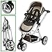 TecTake 3 in 1 Pushchair stroller combi stroller buggy baby jogger travel buggy kid's stroller -different colours- (Brown)