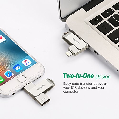 Flash Laufwerk UGREEN 64G USB Stick mit zertifiziert MFI Lightning Stecker und USB 2.0 Stecker für iPhone, iPad und Laptop - 3